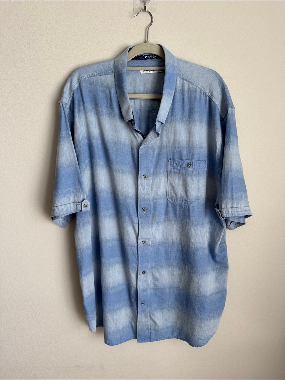 Tommy Bahama Blue Linen Blend Button Front Shirt 2XL Coastal Resort Wear - Picture 11 of 11